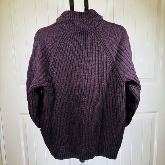 NWT Banana Republic men’s cable knit wool shawl collar cardigan sweater size L - Picture 8 of 13